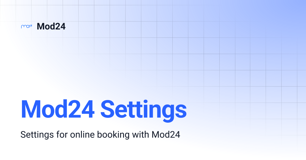 Mod24 Settings | Mod24